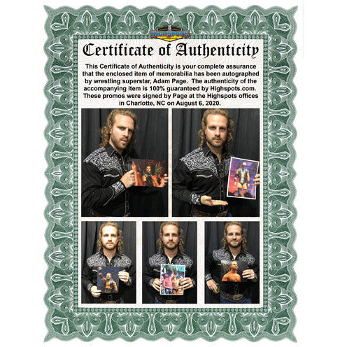 Adam Page Promo - AUTOGRAPHED