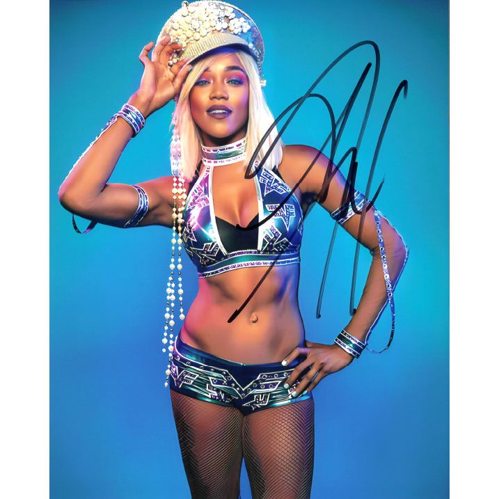 Alicia Fox Blue BG 8 x 10 Promo - JSA AUTOGRAPHED