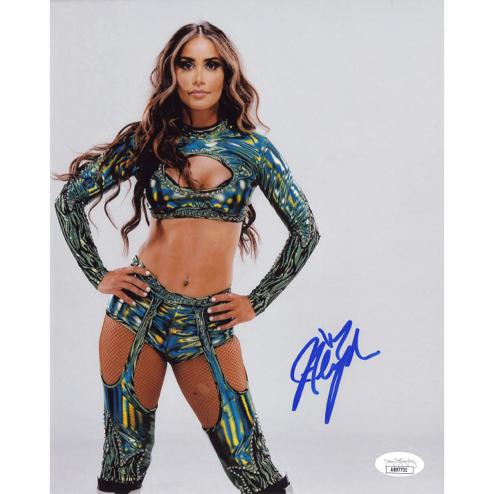 Aliyah Blue Green Gear 8 x 10 Promo - JSA AUTOGRAPHED