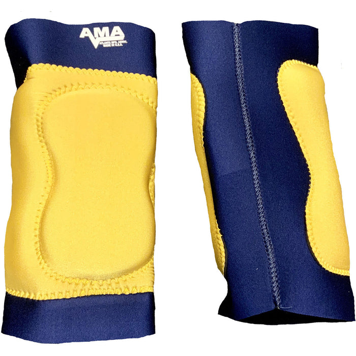 AMA Pro Kneepads - Yellow on Navy Blue