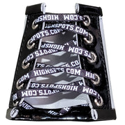 Black and Silver Lace-Up Gauntlets