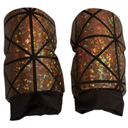 Black and Gold Abstract Hologram Knee Pads