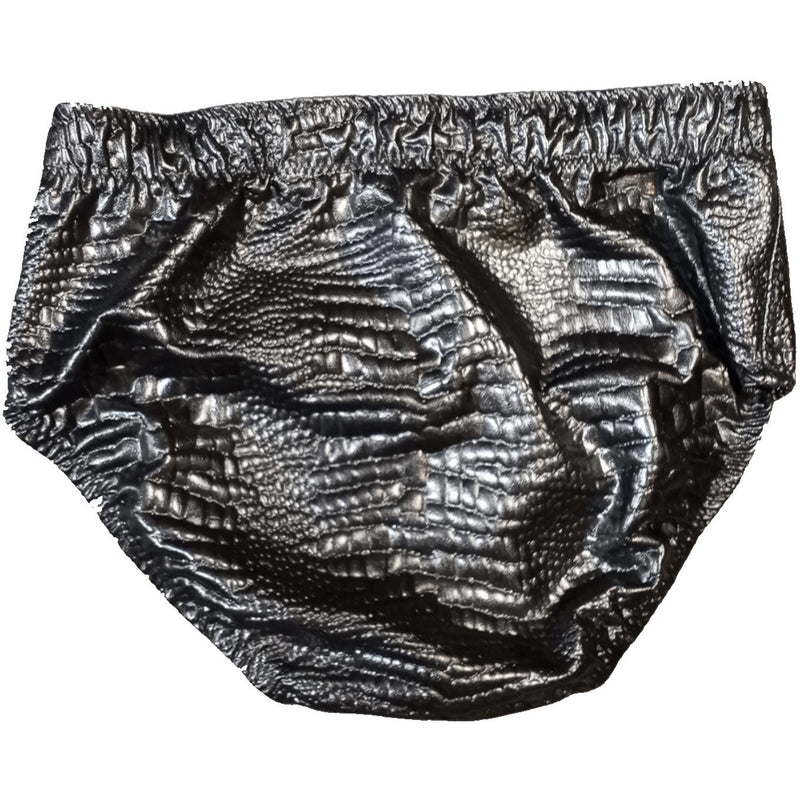 Black Crocodile Pleather Trunks