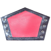 Black Sparkle with Red Lace-Up Wrist Gauntlets