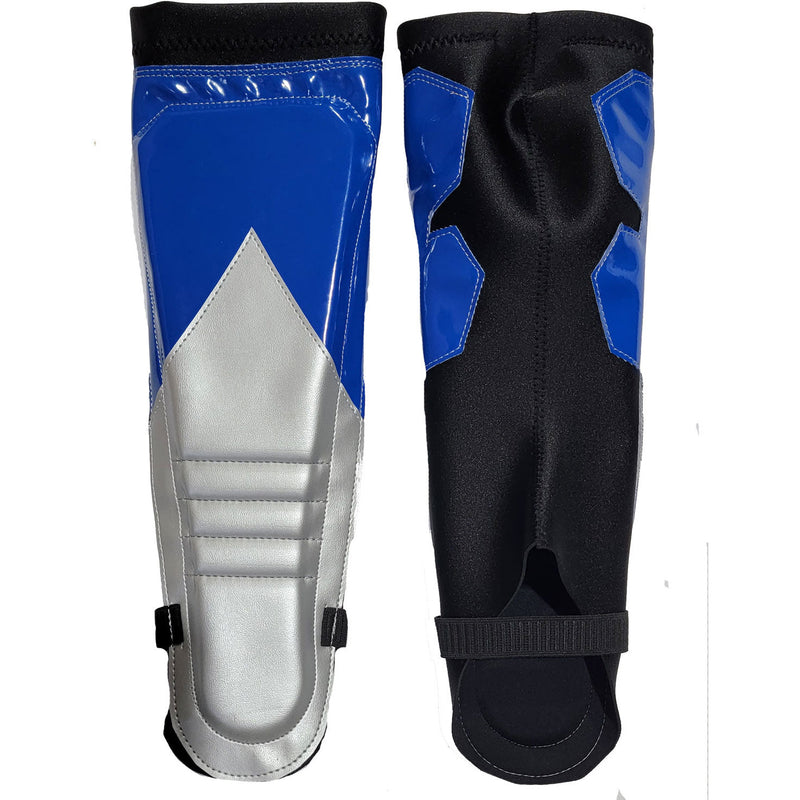 Silver on Blue Bi-Wing on Black Kickpads