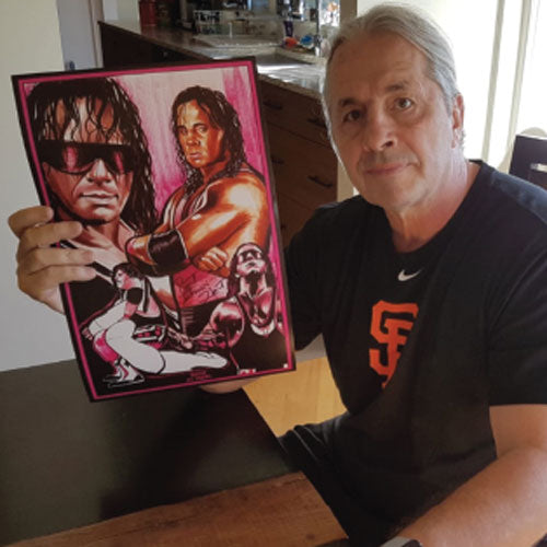 Bret Hart 11x17 Comic Print - AUTOGRAPHED
