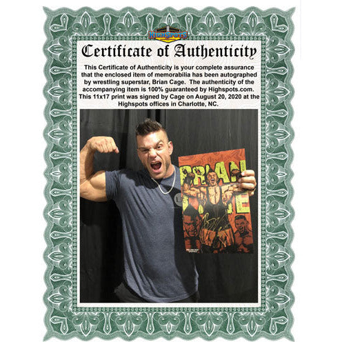 Brian Cage 11x17 Print - AUTOGRAPHED