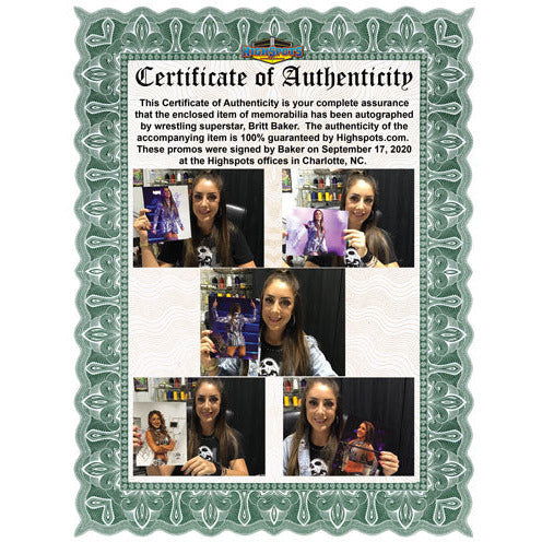 Britt Baker Promo - AUTOGRAPHED