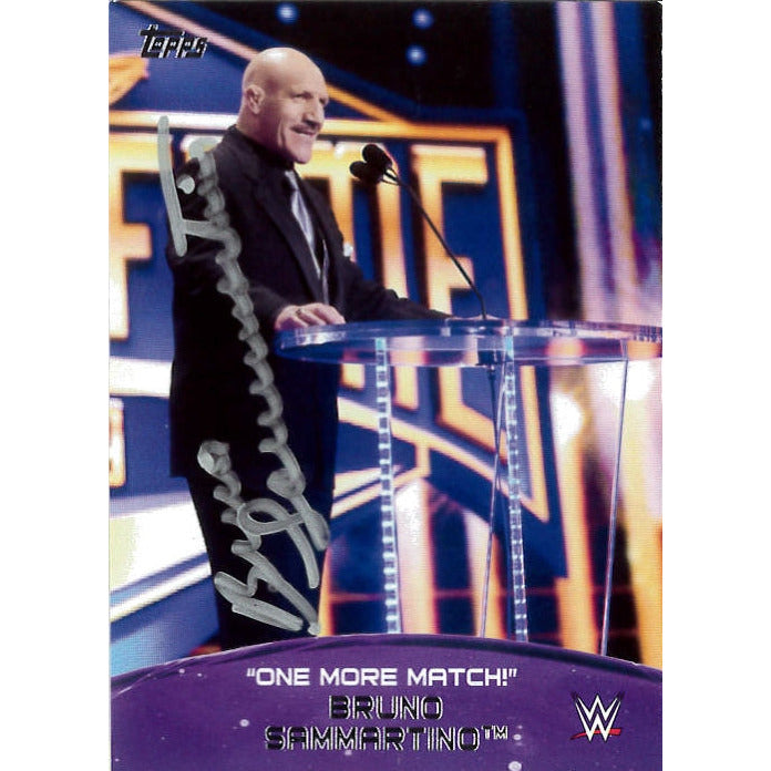 Autographed Bruno Sammartino Trading Card