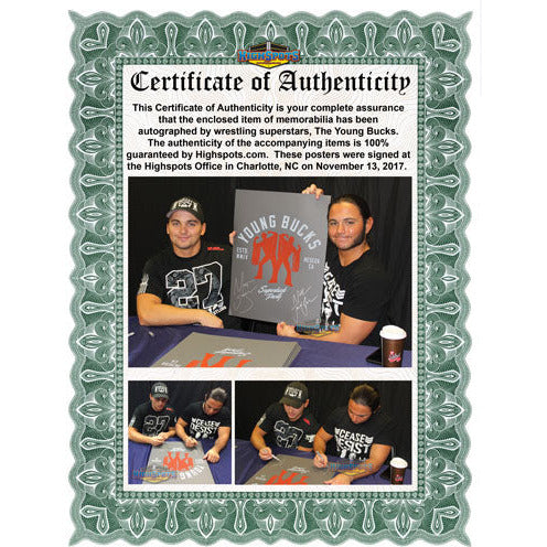 Autographed Young Bucks 18x24 Print - JSA