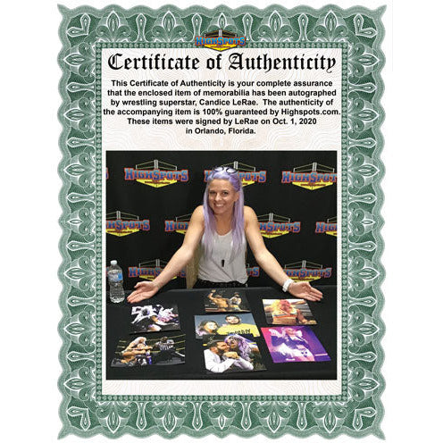 Candice LeRae Promo - AUTOGRAPHED
