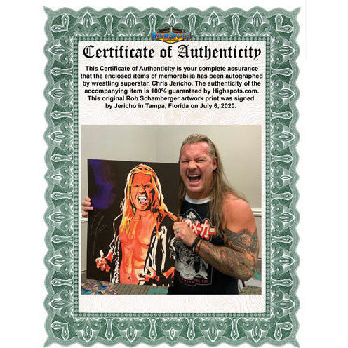 Chris Jericho 18x24 Print - AUTOGRAPHED
