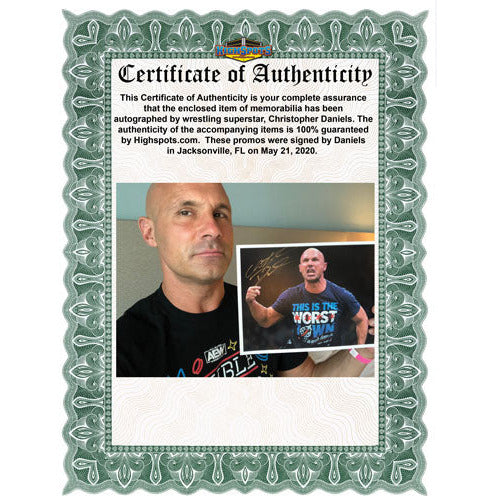 Christopher Daniels Promo - AUTOGRAPHED