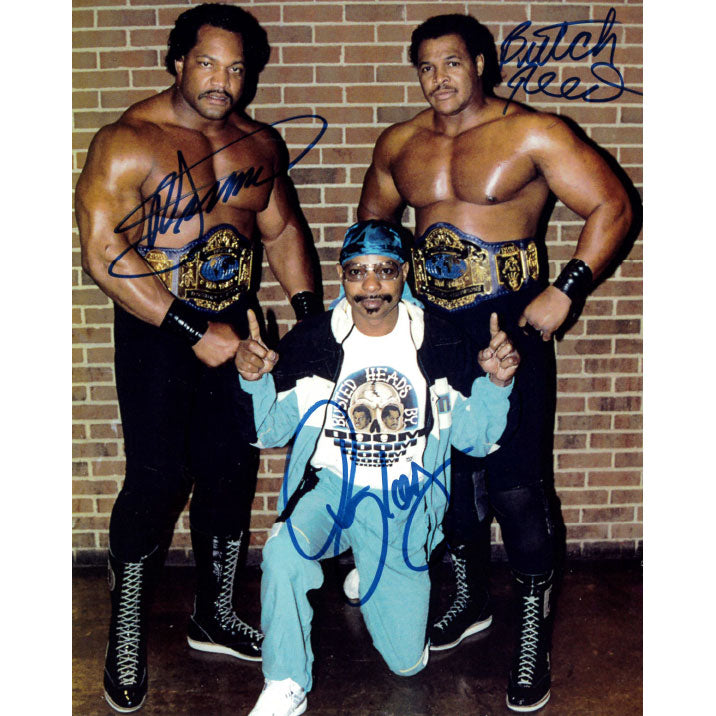 Doom Brick Wall 8 x 10 Promo - JSA TRIPLE AUTOGRAPHED