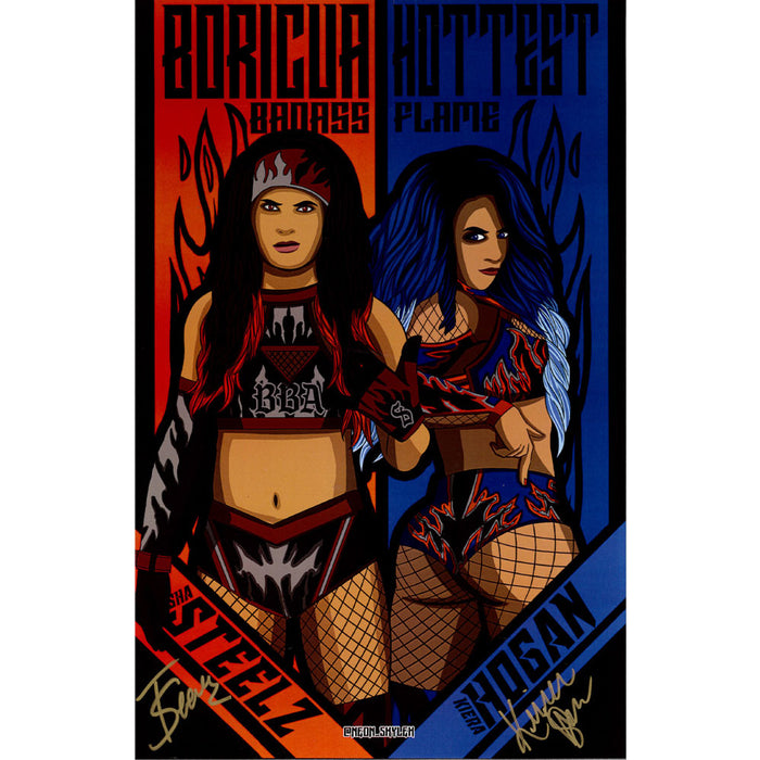Fire 'N Flava 11 x 17 Poster - DUAL AUTOGRAPHED