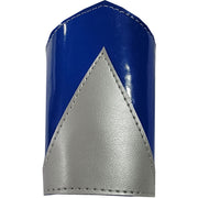 Blue Patent and Silver Lace-Up Wrist Gauntlets
