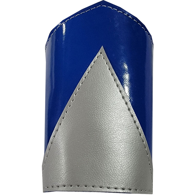 Blue Patent and Silver Lace-Up Wrist Gauntlets