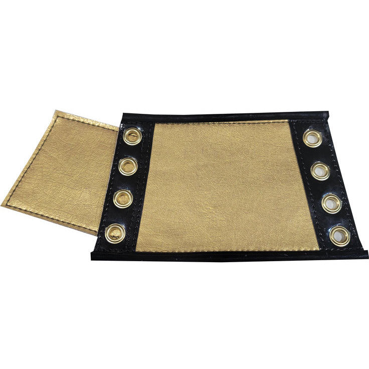 Gold with Black Lace-Up Gauntlets