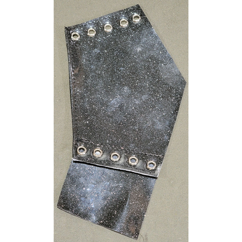 Gray Sparkle Lace-Up Wrist Gauntlets