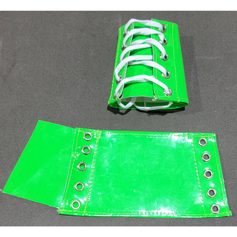 Green Lace-Up Wrist Gauntlets