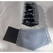 Silver Lace-Up 5-inch Gauntlets