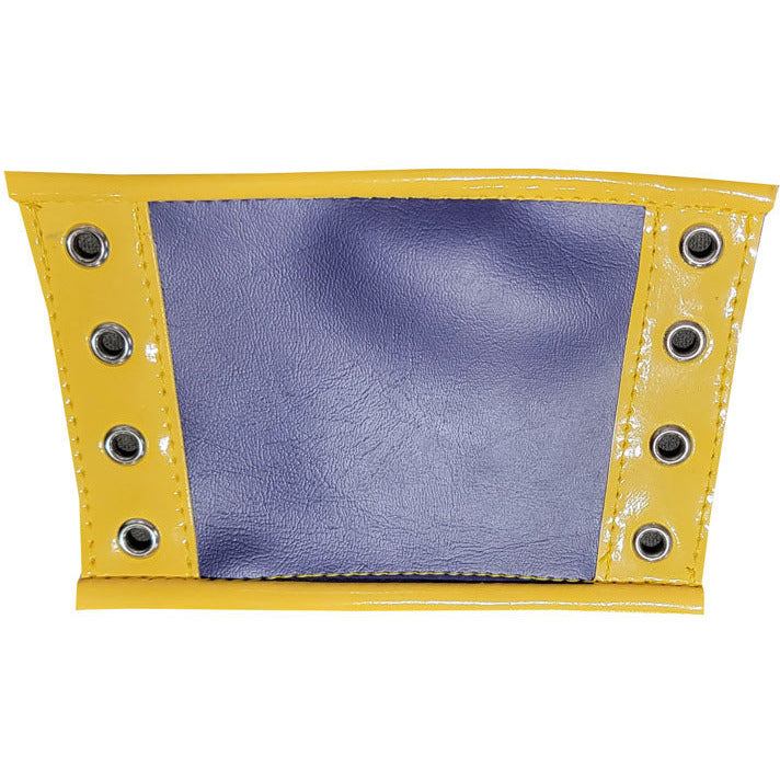 Purple & Yellow Lace-Up Gauntlets
