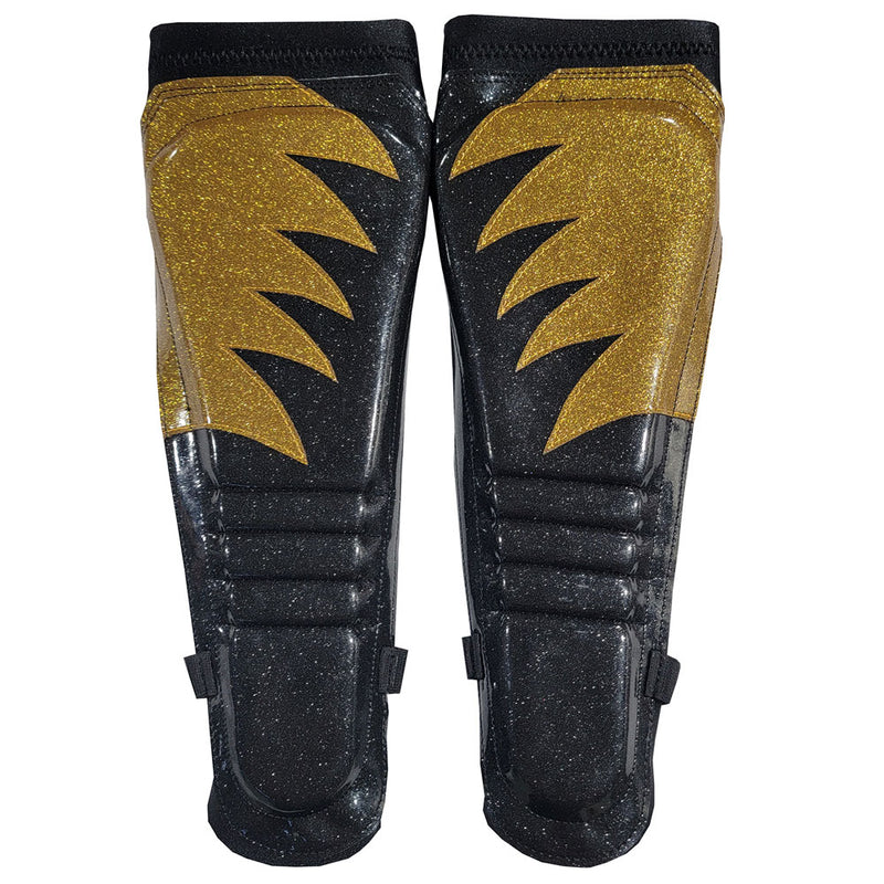 Gold Sparkle Design on Black Sparkle on Black Kickpads