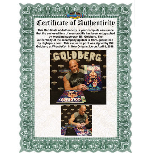 Bill Goldberg Exclusive 11x17 Print - AUTOGRAPHED