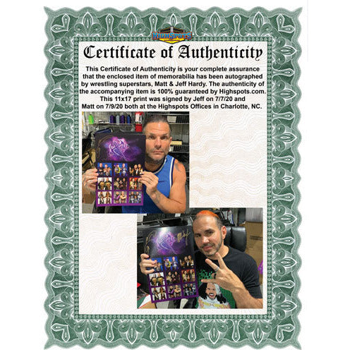 Hardy Boyz 11x17 Tag Team Print - AUTOGRAPHED