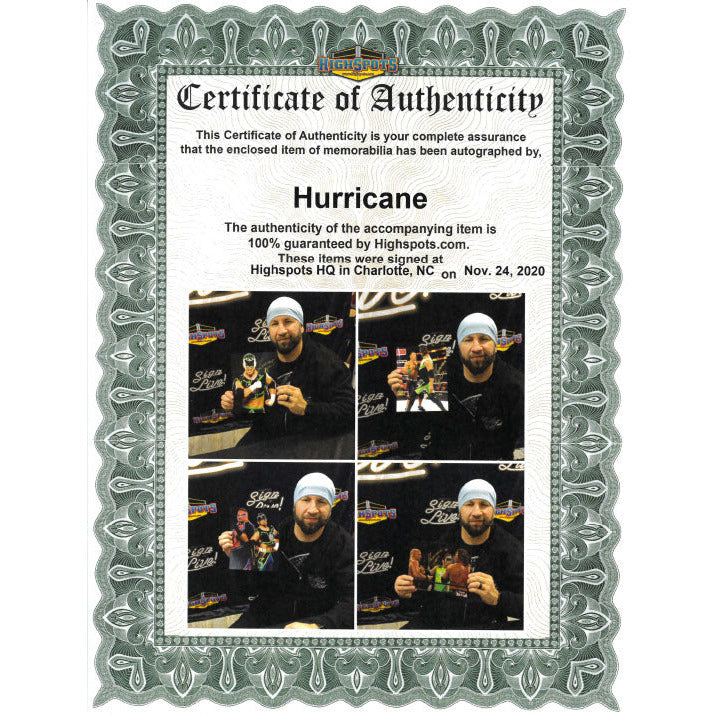 Hurricane Helms Black BG 8 x 10 Promo - AUTOGRAPHED