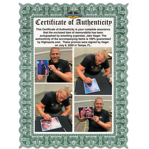 Jake Hager Promo - AUTOGRAPHED