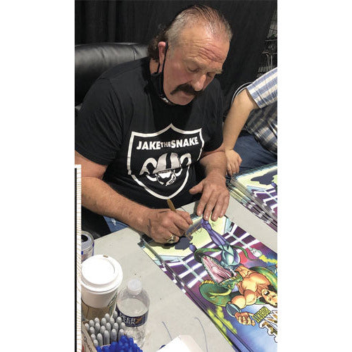 Jake Roberts 11x17 Art Print - AUTOGRAPHED