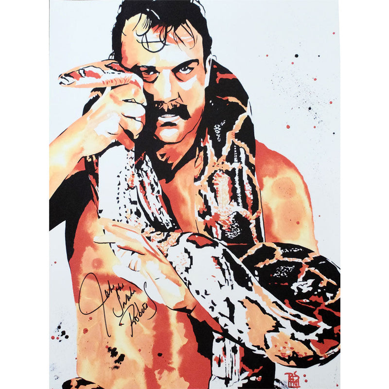 Jake Roberts 18x24 Print - AUTOGRAPHED