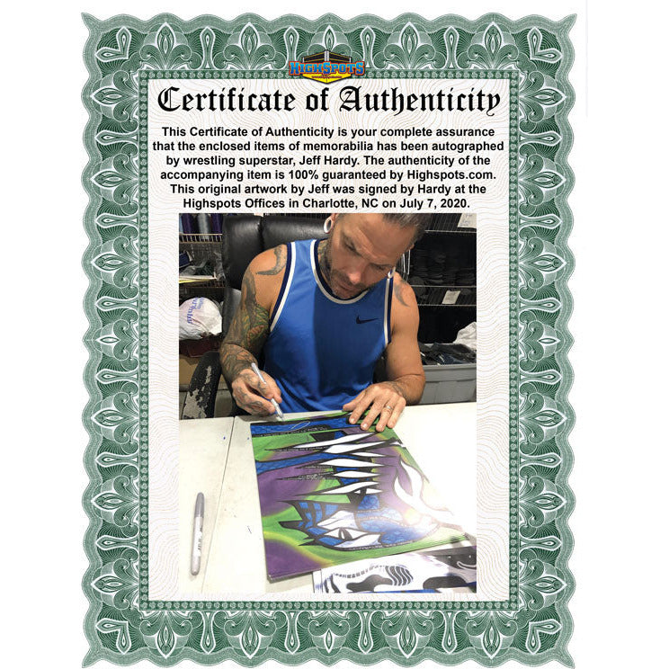 Jeff Hardy 11x14 Original Artwork Poster - AUTOGRAPHED