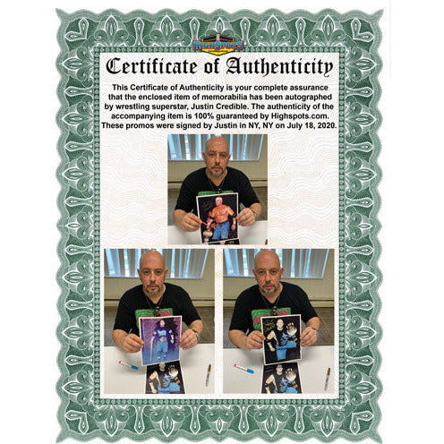 Justin Credible Promo - AUTOGRAPHED
