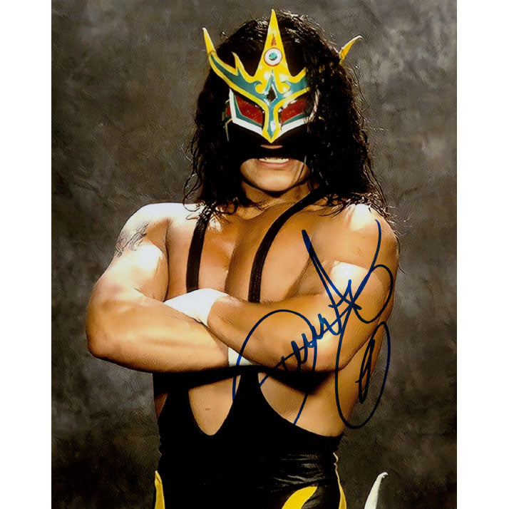 Juventud Guerrera Mask Pose 8 x 10 Promo - AUTOGRAPHED