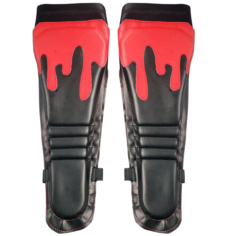 Red Bloody Drip Design on Black Natural on Black Kickpads