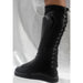 Black Natural with Black Patent Outline on Lace-Up Black Kickpads