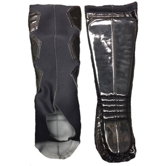 Black Patent Deluxe Tri-Winged MMA Style Kickpads
