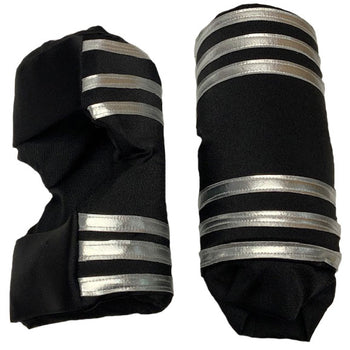 AMA Basic Black with Silver Stripes Kneepads