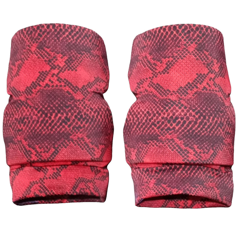 Red Snakeskin Kneepads