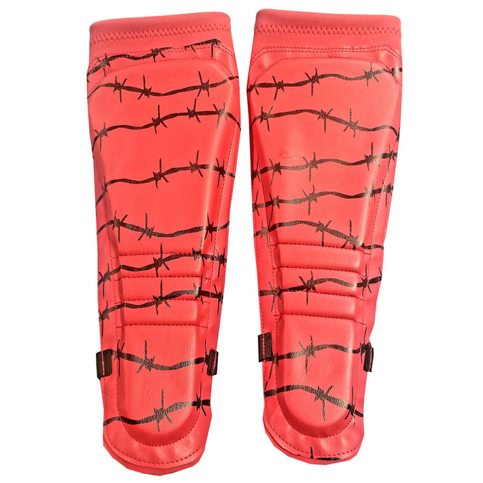 Red Natural with Black Barbedwire on Red Kickpads
