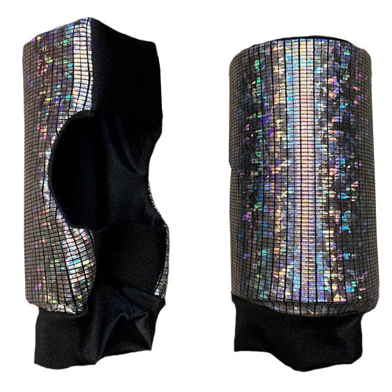 Generic Style Silver Hologram Cracked Ice Kneepads