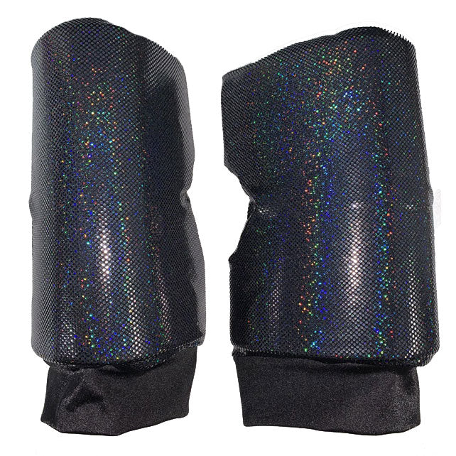 AMA Basic Black Hologram Spandex Knee Pads
