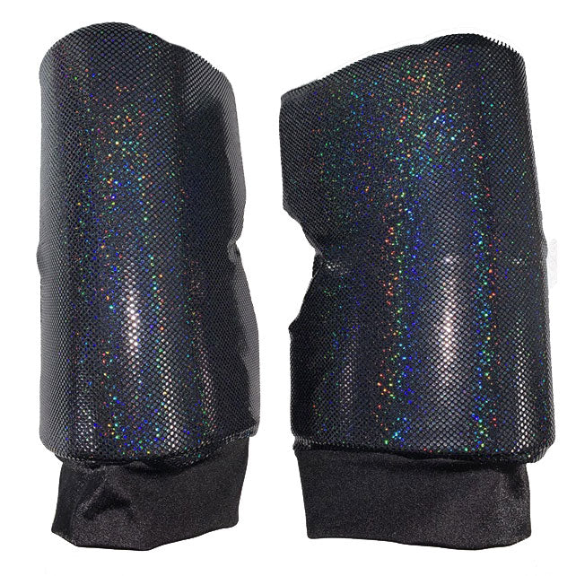 Generic Style Black Hologram Spandex Knee Pads