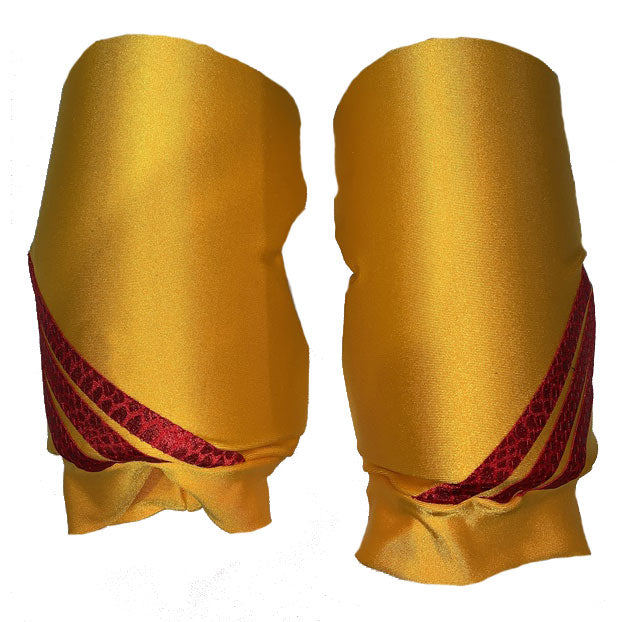 Generic Style Yellow with Red Stripes Design Knee Pads