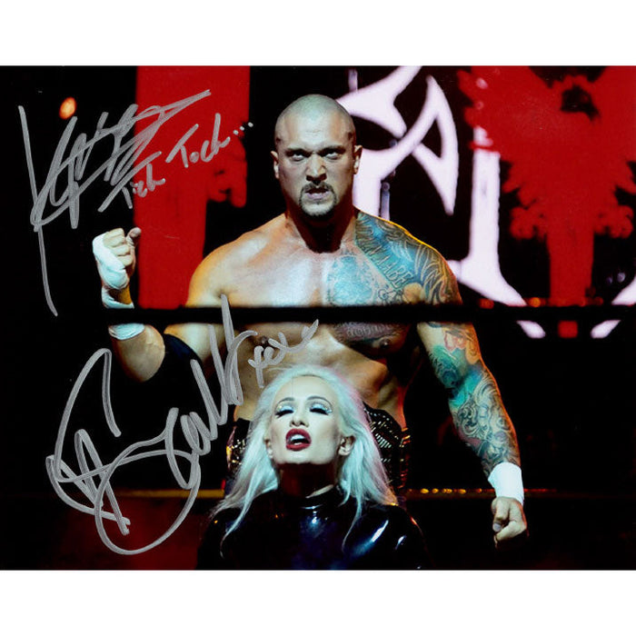 Karrion Kross and Scarlett Bordeaux Promo - DUAL AUTOGRAPHED