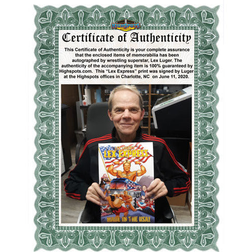 Lex Luger Lex Express Hodson 11 x 17 Poster - AUTOGRAPHED