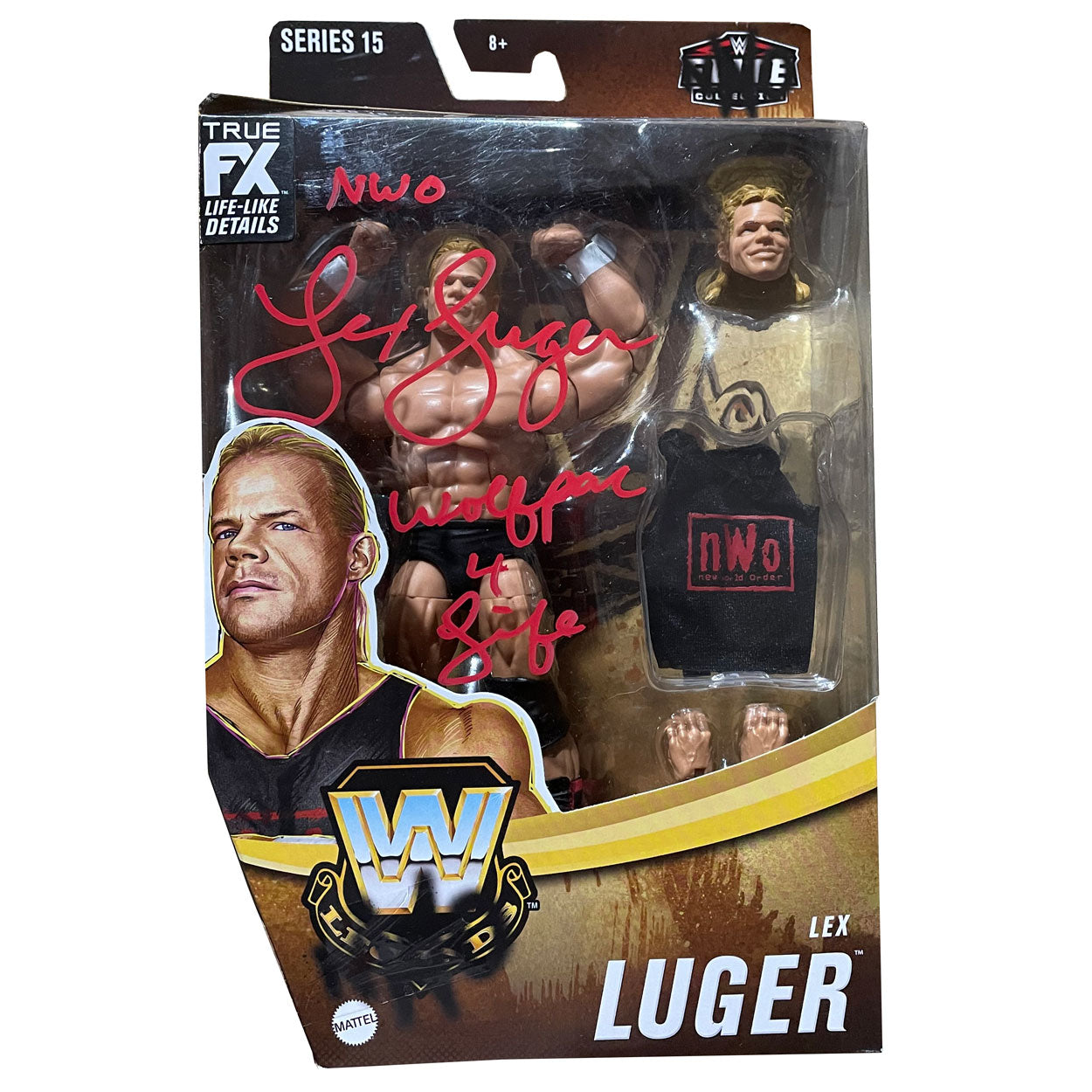 Lex Luger Series 15 WWE Elite figure - Autographed — Highspots.com