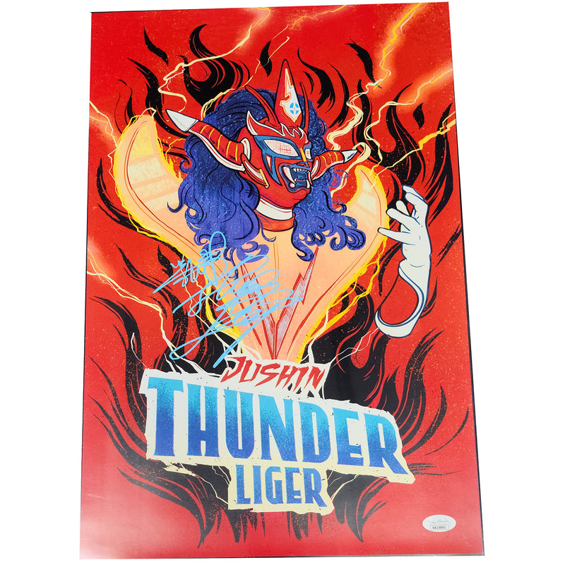 Jushin Liger Artwork 12 x 18 Poster - JSA AUTOGRAPHED